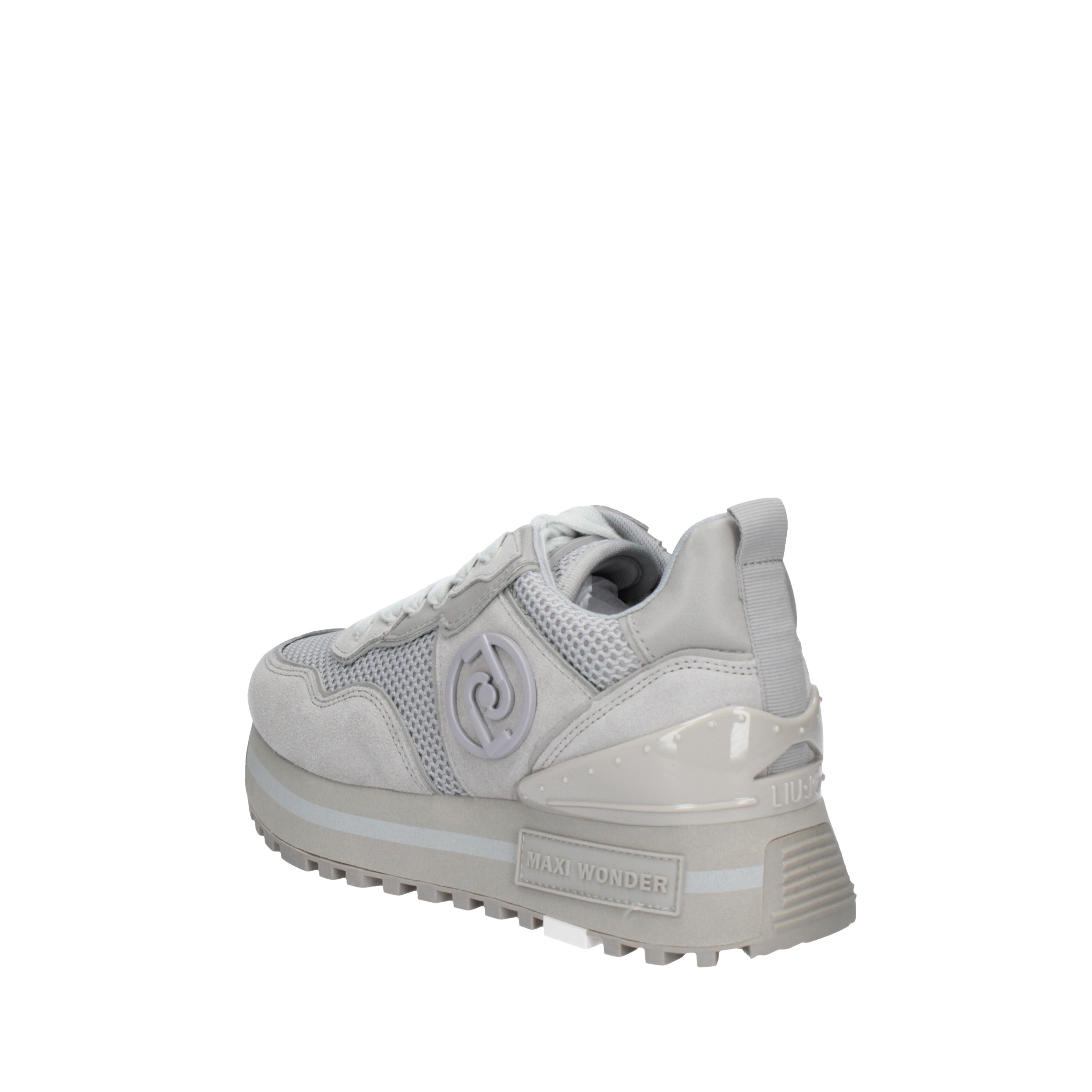 liu jo sneakers modello maxi wonder cow suede/mesh taupe bf2093px027